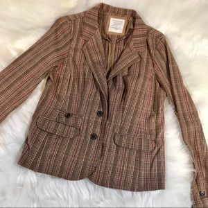 Office Wear | Brown Plaid Blazer
